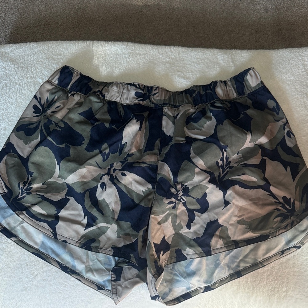 Old Navy Floral Athletic Shorts - Blue and Green